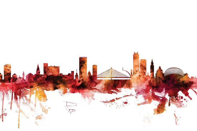 Rusted Liege, Belgium Skyline by Michael Tompsett wall art