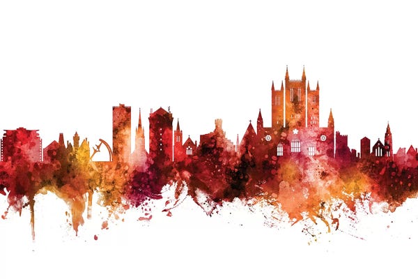 Rusted Lincoln, England Skyline