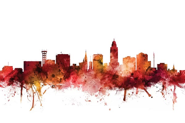 Nebraska: Rusted Lincoln, Nebraska Skyline by Michael Tompsett