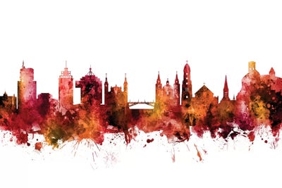 Rusted Ljubljana, Solvenia Skyline by Michael Tompsett framed wall art