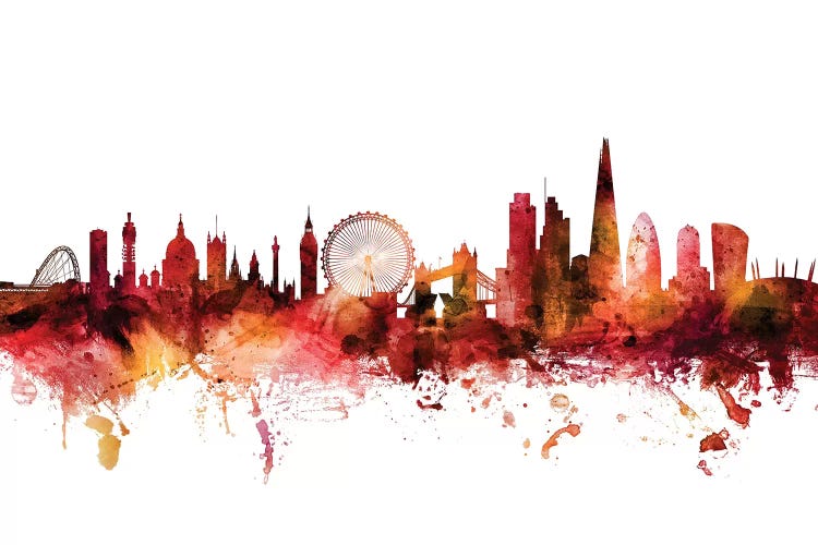 Rusted London, England Skyline