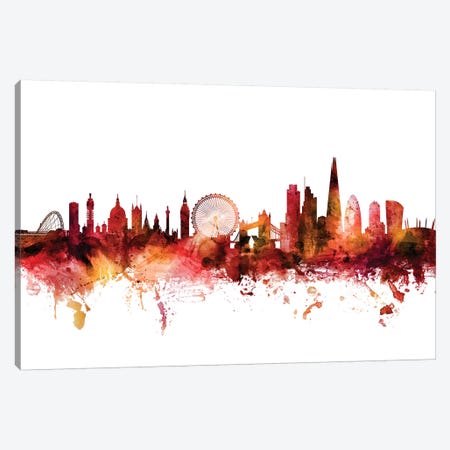 London, England Skyline Canvas Print #MTO1443} by Michael Tompsett Canvas Art