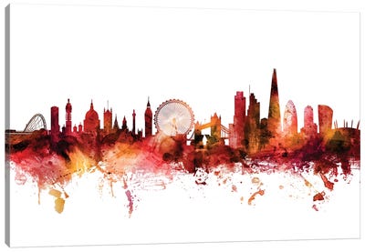 London, England Skyline Canvas Art Print - London Skylines