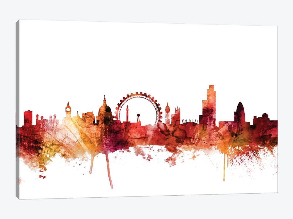 London, England Skyline by Michael Tompsett 1-piece Canvas Art