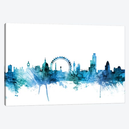 London, England Skyline Canvas Print #MTO1445} by Michael Tompsett Canvas Art Print