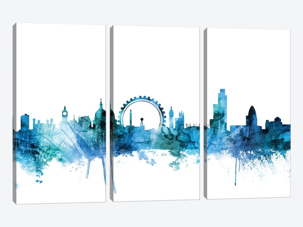 London, England Skyline by Michael Tompsett 3-piece Art Print