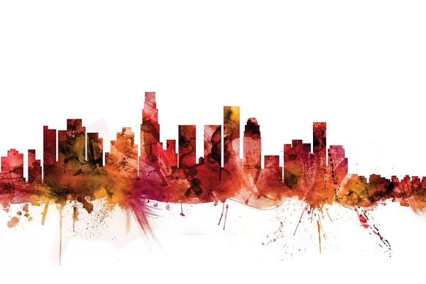 Rusted Los Angeles California Skyline Ver. II