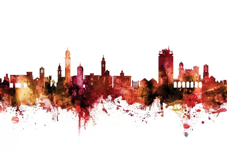 Rusted Lugano, Switzerland Skyline by Michael Tompsett wall art