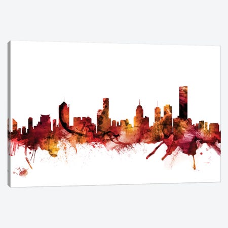 Melbourne, Australia Skyline Canvas Print #MTO1468} by Michael Tompsett Canvas Wall Art