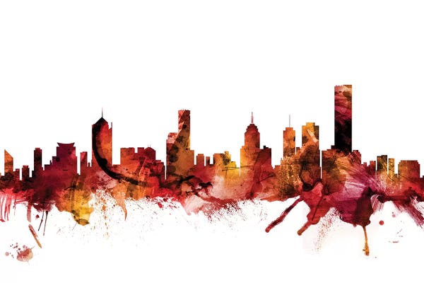 Victoria: Rusted Melbourne, Australia Skyline by Michael Tompsett