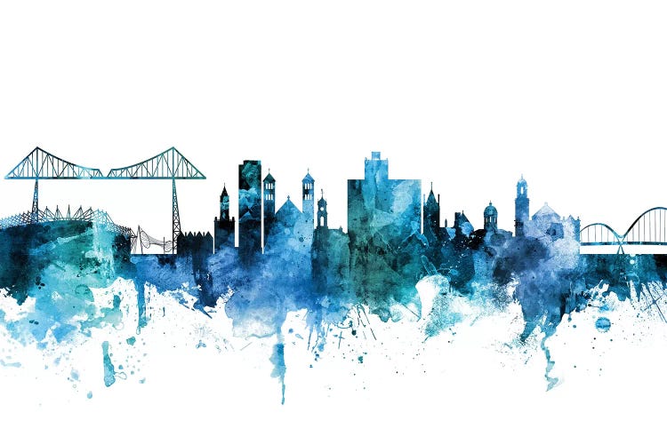 Blue Middlesbrough, England Skyline