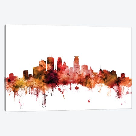 Minneapolis, Minnesota Skyline Canvas Print #MTO1480} by Michael Tompsett Canvas Art