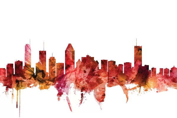 Montreal: Rusted Montreal, Canada Skyline by Michael Tompsett