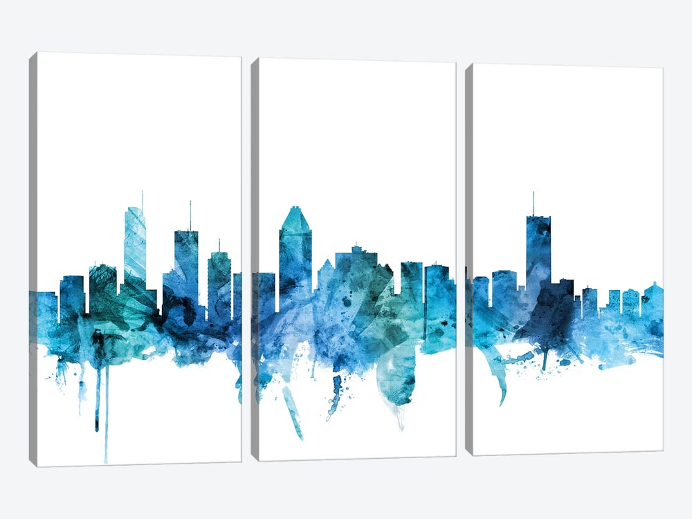 Montreal, Canada Skyline by Michael Tompsett 3-piece Art Print