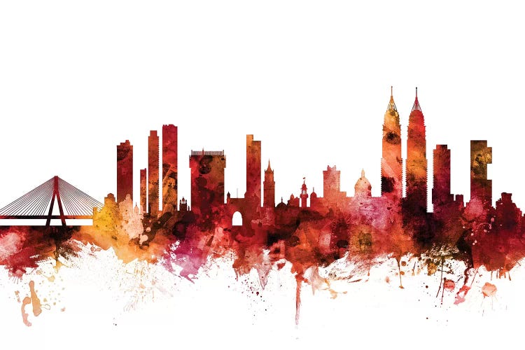 Rusted Mumbai, India Skyline by Michael Tompsett wall art