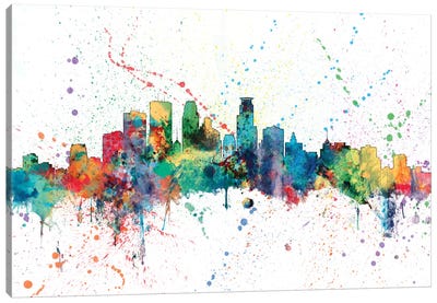 Minneapolis, Minnesota, USA Canvas Art Print - Skyline Art