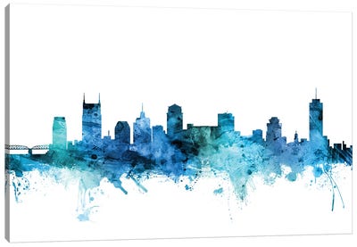 Nashville, Tennessee Skyline Canvas Art Print - Nashville Skylines
