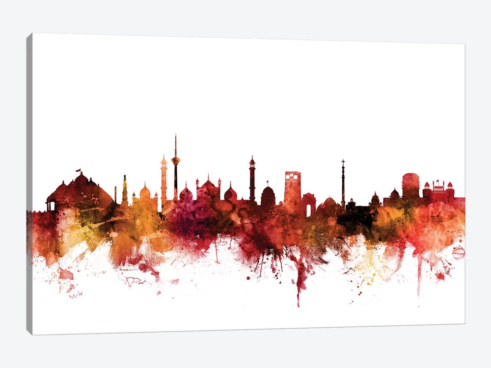 New, Delhi India Skyline by Michael Tompsett 1-piece Canvas Print