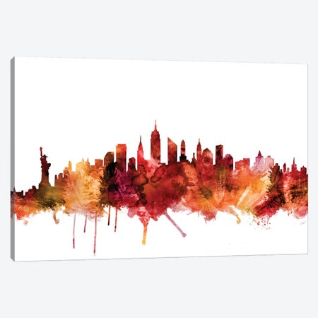New York City Skyline Canvas Print #MTO1496} by Michael Tompsett Canvas Wall Art
