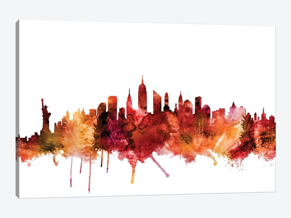 New York City Skyline by Michael Tompsett 1-piece Canvas Art Print