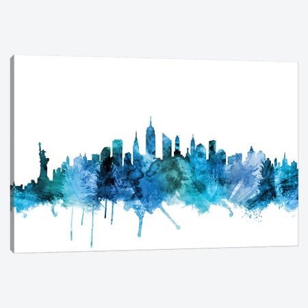 New York City Skyline Canvas Print #MTO1497} by Michael Tompsett Canvas Wall Art