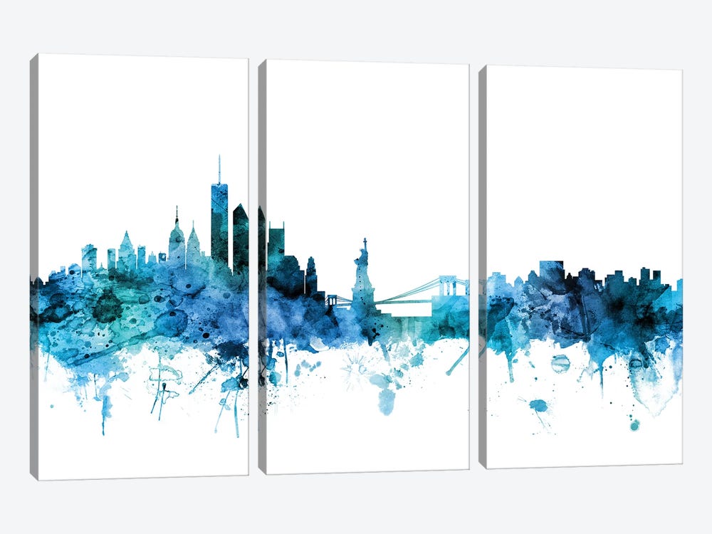 New York Skyline by Michael Tompsett 3-piece Art Print