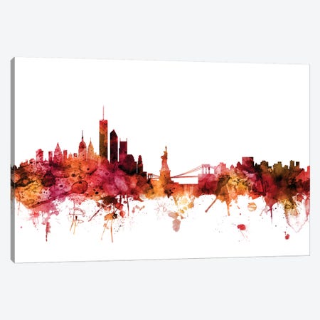New York Skyline Canvas Print #MTO1499} by Michael Tompsett Canvas Print