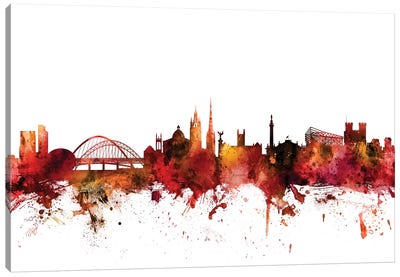 Newcastle, England Skyline Canvas Art Print
