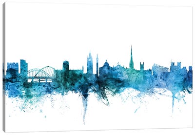 Newcastle, England Skyline Canvas Art Print