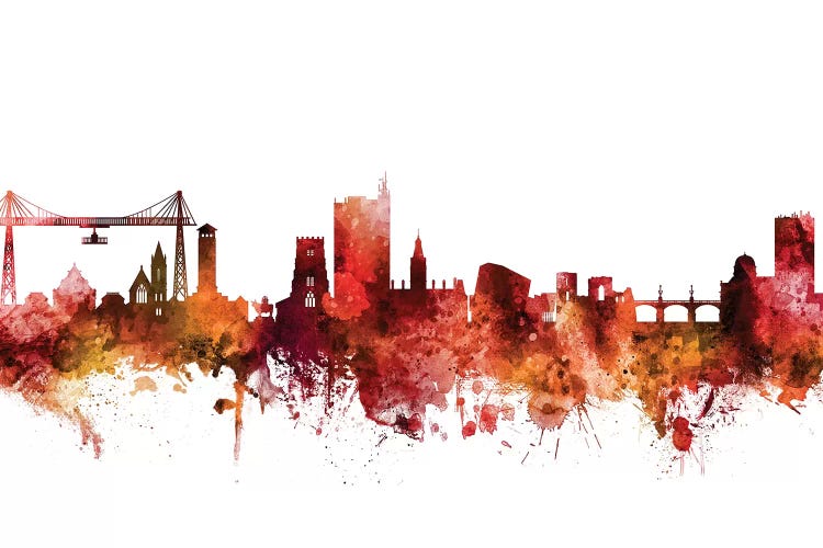 Rusted Newport, Wales Skyline by Michael Tompsett wall art