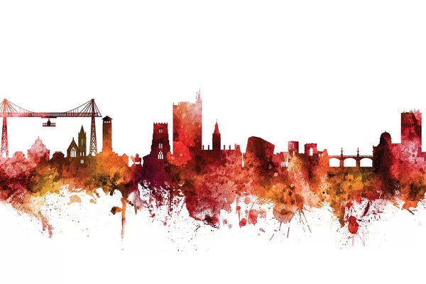 Wales: Rusted Newport, Wales Skyline by Michael Tompsett