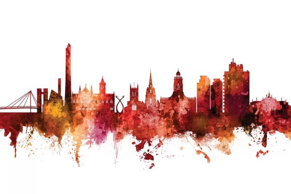England: Rusted Northampton, England Skyline by Michael Tompsett