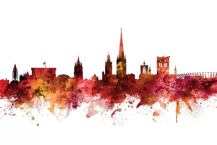 Rusted Norwich, England Skyline by Michael Tompsett wall art