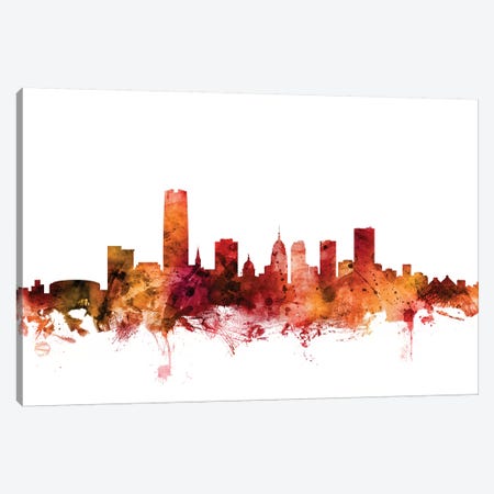 Oklahoma City Skyline Canvas Print #MTO1512} by Michael Tompsett Canvas Art
