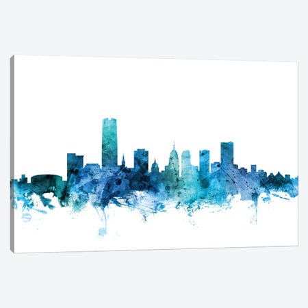 Oklahoma City Skyline Canvas Print #MTO1513} by Michael Tompsett Canvas Artwork