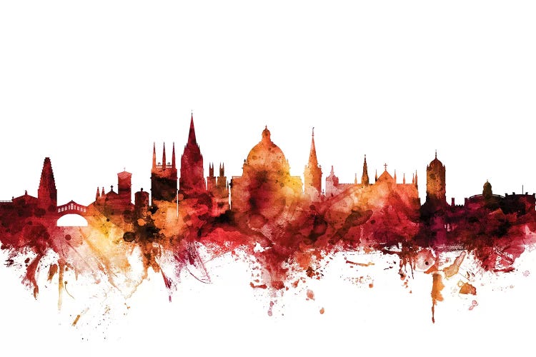 Rusted Oxford, England Skyline by Michael Tompsett wall art