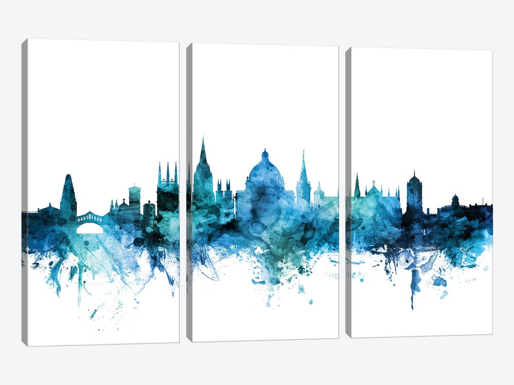 Oxford, England Skyline by Michael Tompsett 3-piece Canvas Wall Art