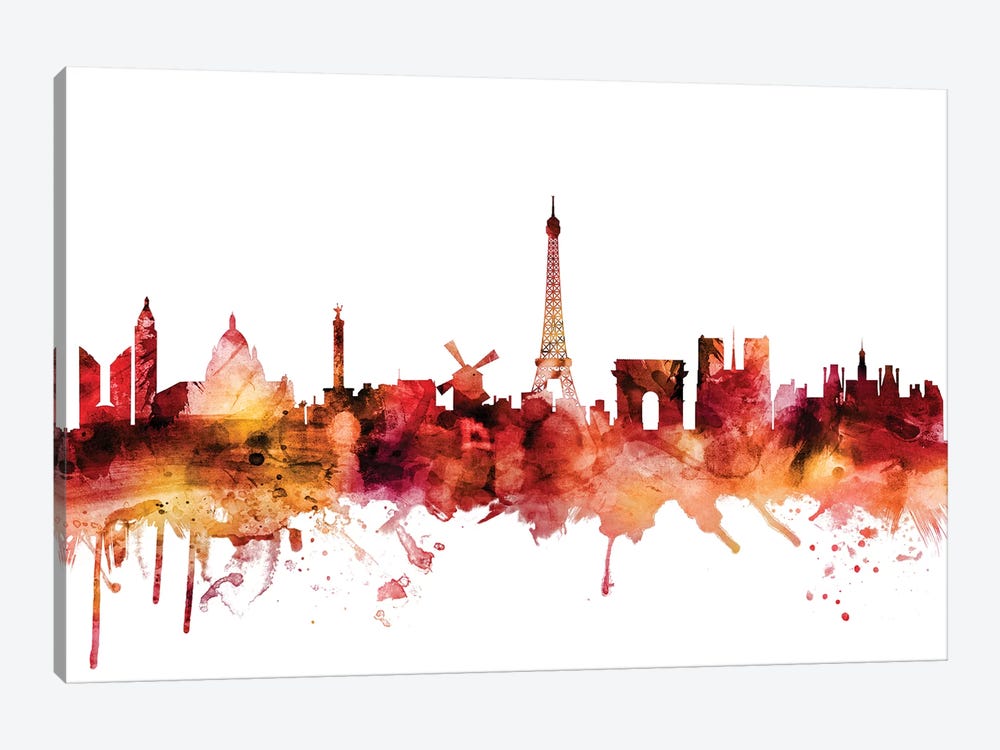 Paris, France Skyline by Michael Tompsett 1-piece Canvas Wall Art