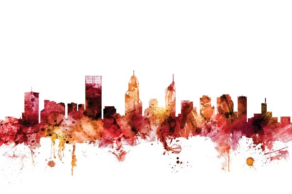 Rusted Perth, Australia Skyline