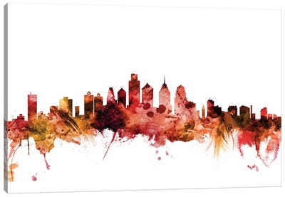 Philadelphia, Pennsylvania Skyline Canvas Art Print - Philadelphia Art