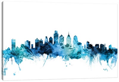 Philadelphia, Pennsylvania Skyline Canvas Art Print - Philadelphia Skylines