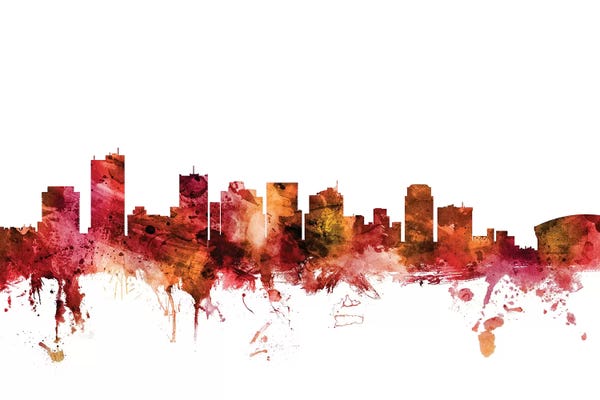 Phoenix: Rusted Phoenix, Arizona Skyline by Michael Tompsett