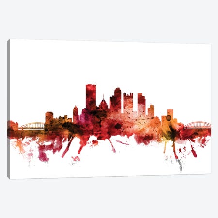 Pittsburgh, Pennsylvania Skyline Canvas Print #MTO1530} by Michael Tompsett Canvas Wall Art