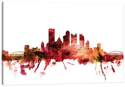 Pittsburgh, Pennsylvania Skyline Canvas Art Print - Pittsburgh Art