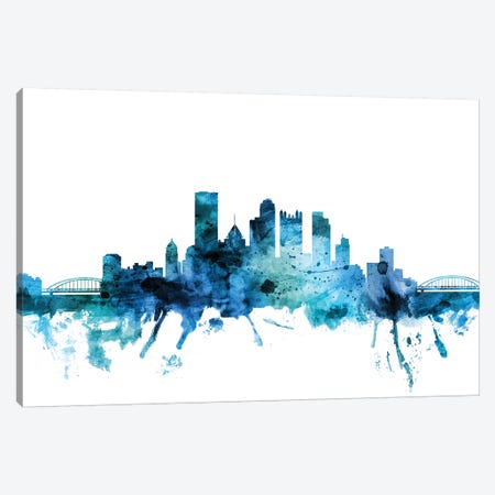 Pittsburgh, Pennsylvania Skyline Canvas Print #MTO1531} by Michael Tompsett Canvas Artwork