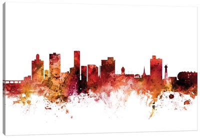 Port Elizabeth, South Africa Skyline Canvas Art Print