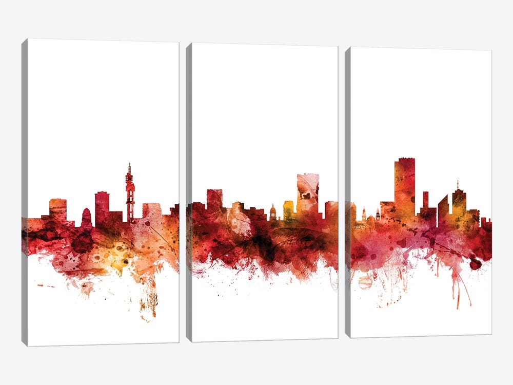Pretoria, South Africa Skyline by Michael Tompsett 3-piece Canvas Print