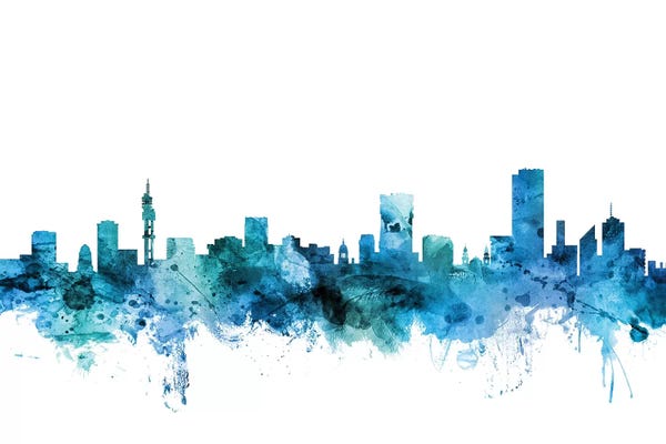 Blue Pretoria, South Africa Skyline