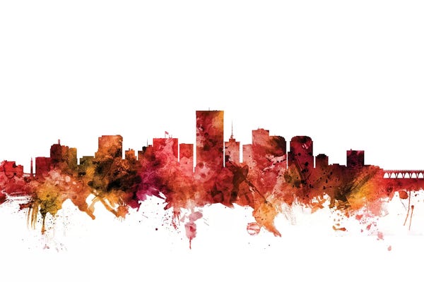 Richmond: Rusted Richmond, Virginia Skyline by Michael Tompsett