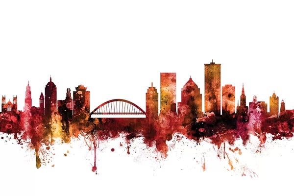 Rochester: Rusted Rochester, New York Skyline by Michael Tompsett